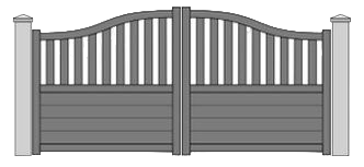 portail battant forme droite