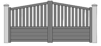 portail battant forme droite