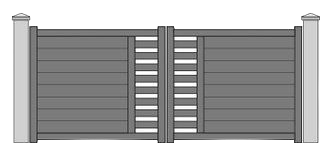 portail battant forme droite