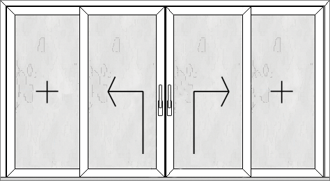 schéma baie vitrée coulissante