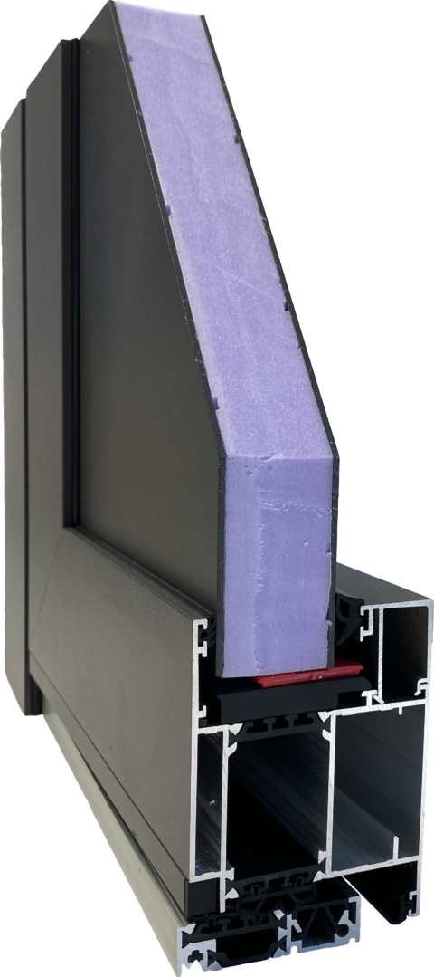 angle de porte d'entrée aluminium découpe
